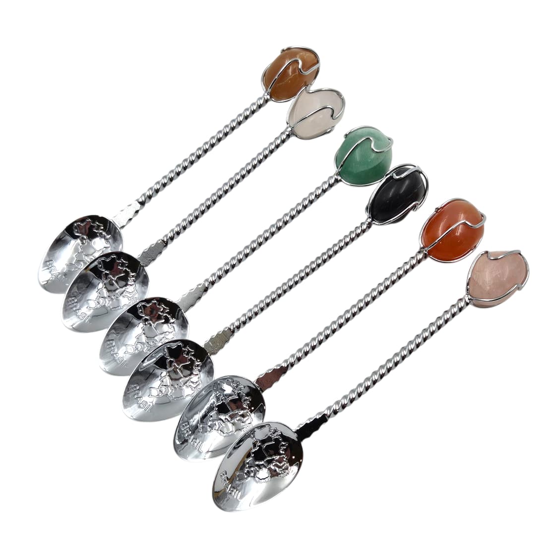 80s 브라질 천연 원석 실버 티스푼 6p세트 상품이미지3