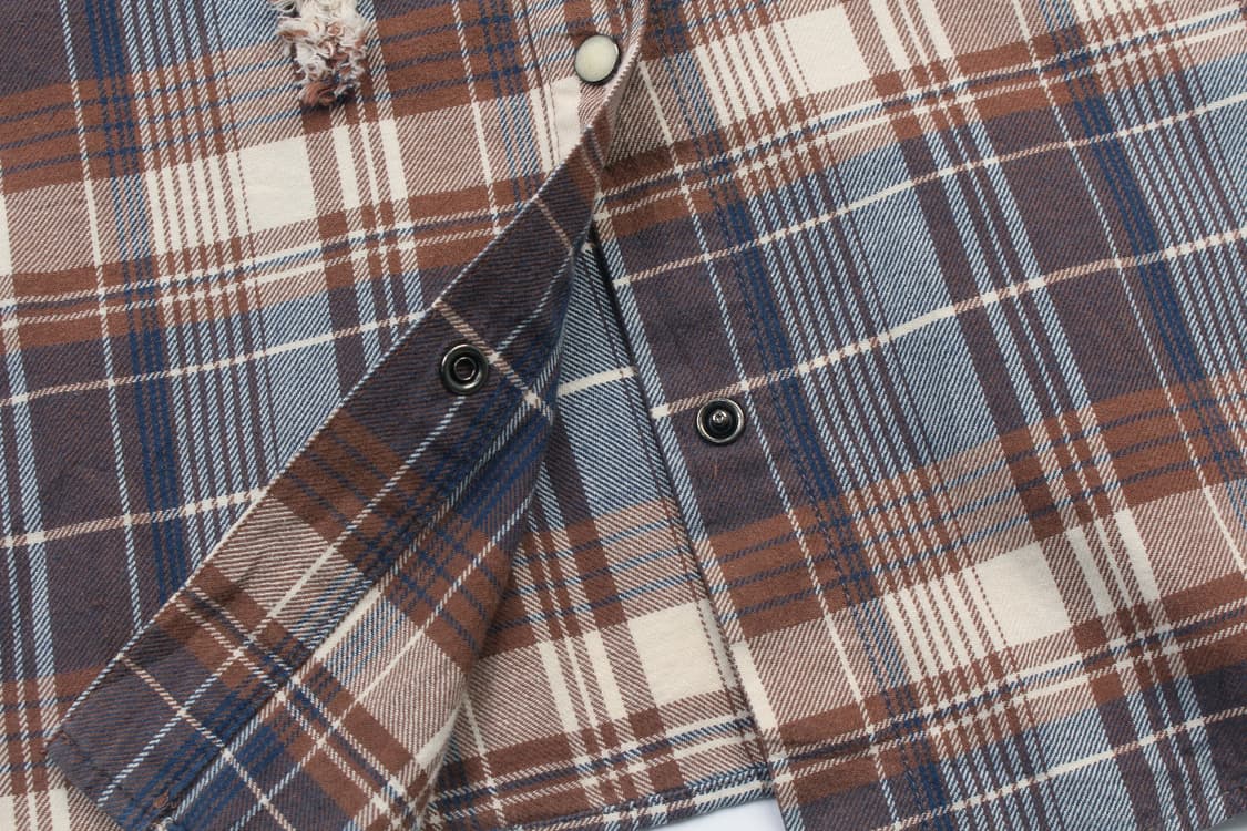 B Check Fringe Shirt 상품이미지6