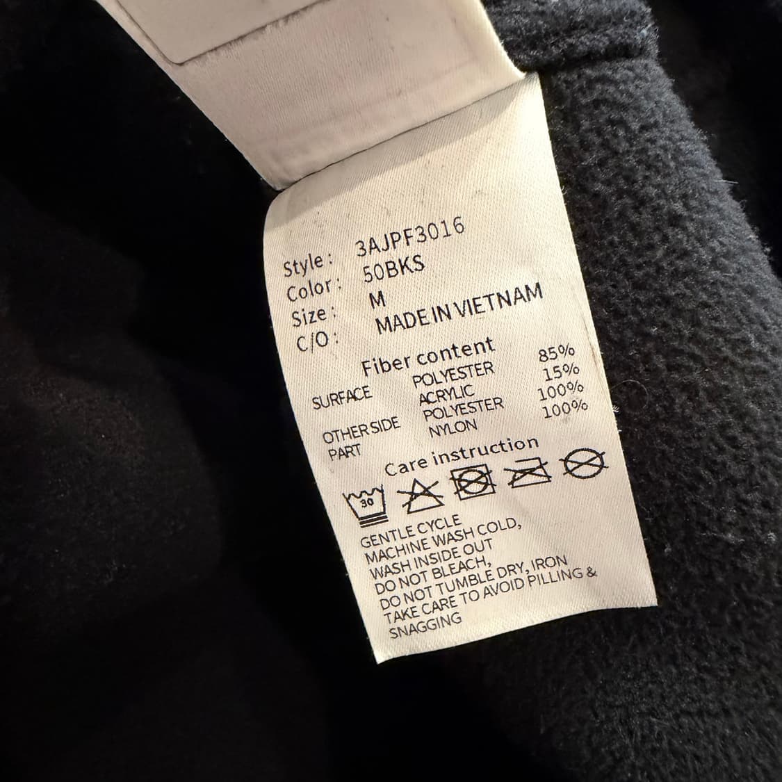 MLB 블랙 뉴욕양키즈 백 로고 플리스자켓 상품이미지5