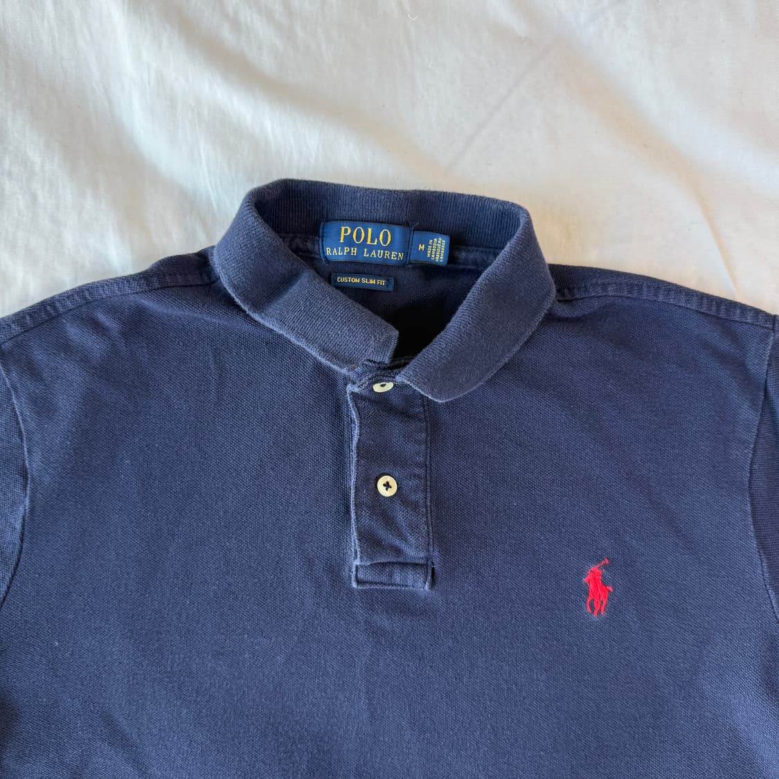 폴로 랄프로렌 네이비 반팔 카라티 M 상품이미지3