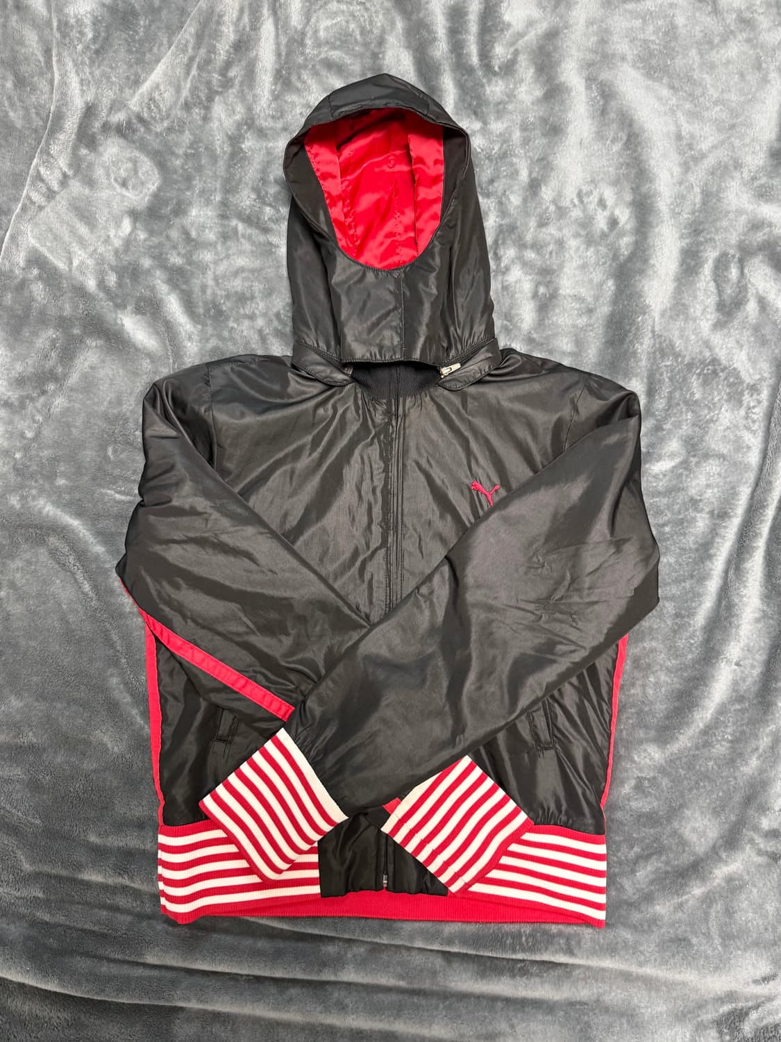 [PUMA] 푸마 빈티지 퀼팅 스트라이프 후드 자켓 (L) 상품이미지2