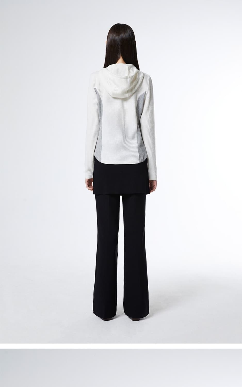 밀로우먼 투 웨이 사이드 후드집업 크림 상품이미지3