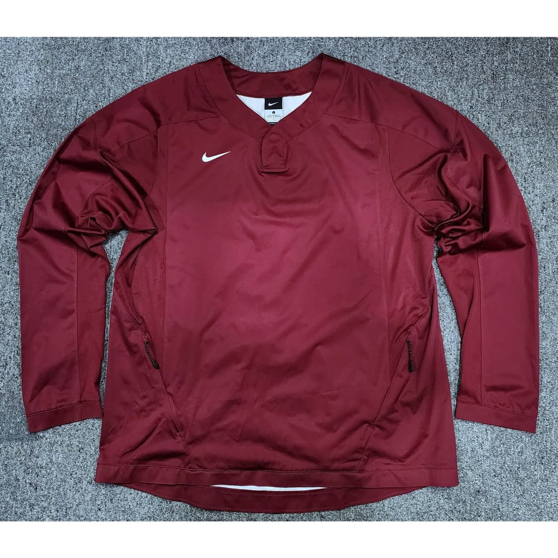 나이키 마룬 부분매쉬 풀오버 바람막이 웜업 L 상품이미지1