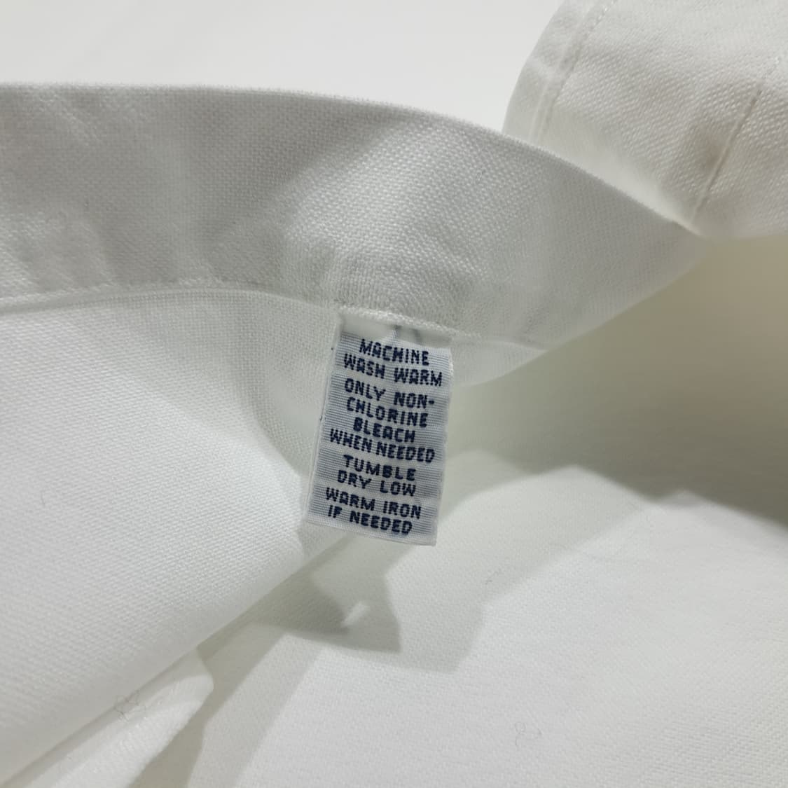 CL480 XL 폴로 90s 코튼 빅크레스트 클럽칼라 화이트 셔츠 남방 상품이미지5