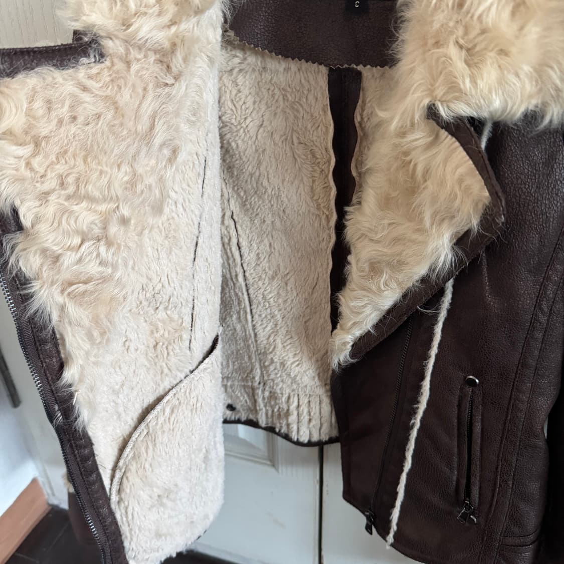 Vintage Fur Lather Jacket 상품이미지4