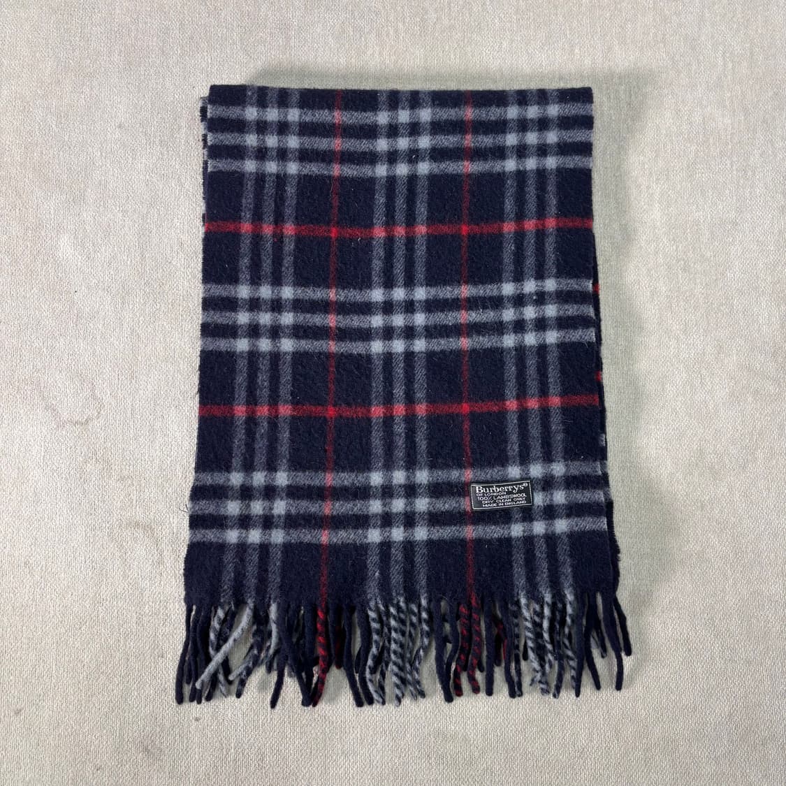 버버리 노바체크 램스울 네이비 머플러 상품이미지2