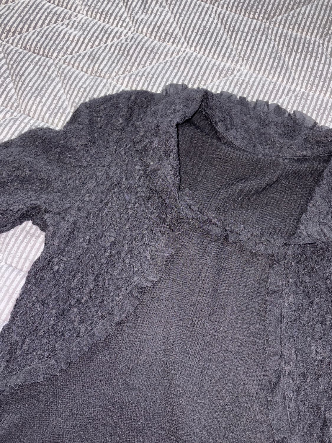 블랙 레이스탑 상품이미지5