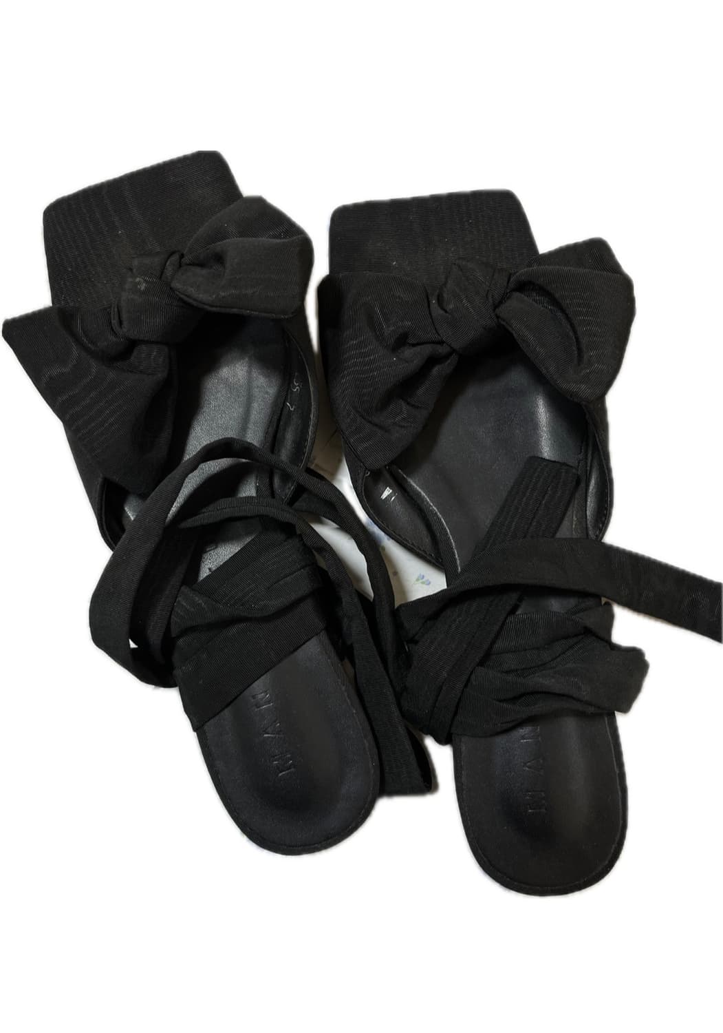 블랙 리본 샌들 240mm 상품이미지1