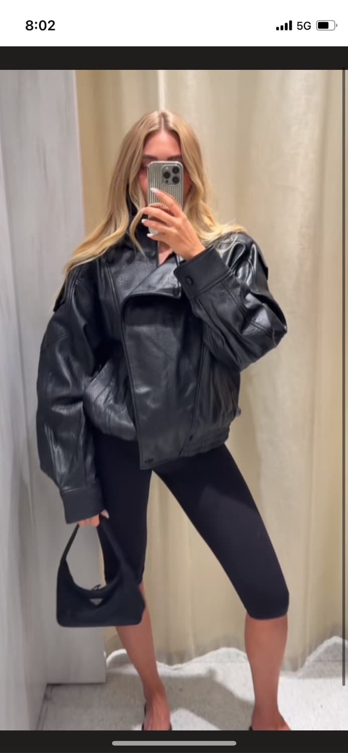 자라 페이크 레더자켓 s 상품이미지4