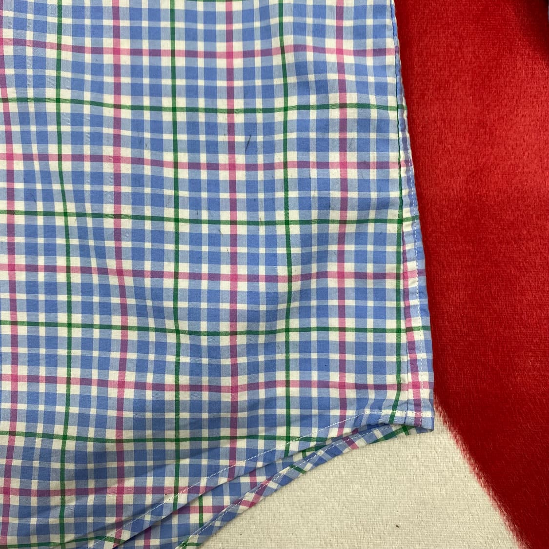 폴로 체크셔츠 M 실측 L-XL 상품이미지3