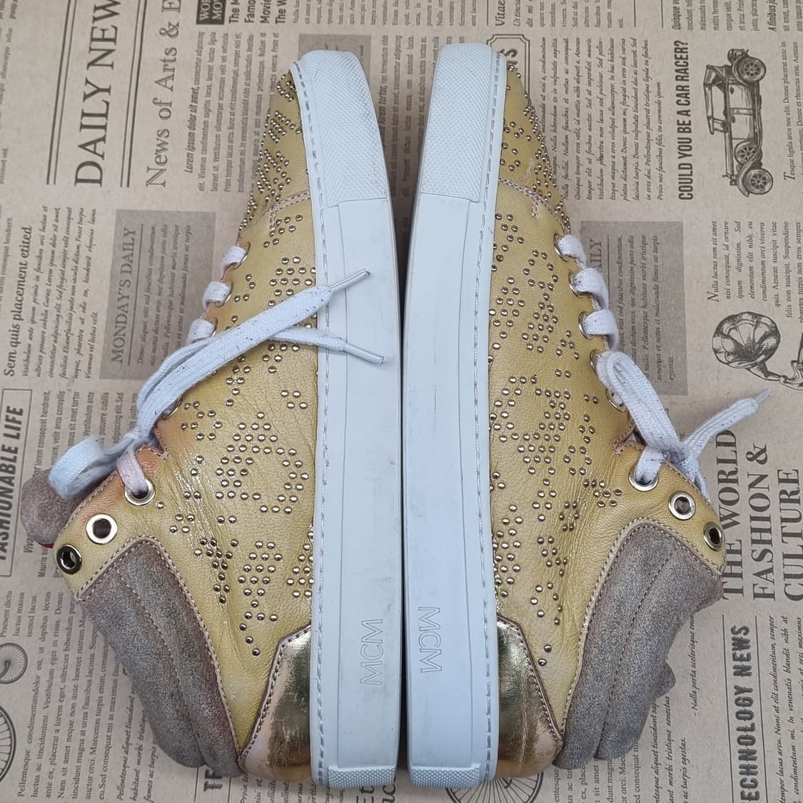 MCM 골드스터드 여성스니커즈37 230 상품이미지5