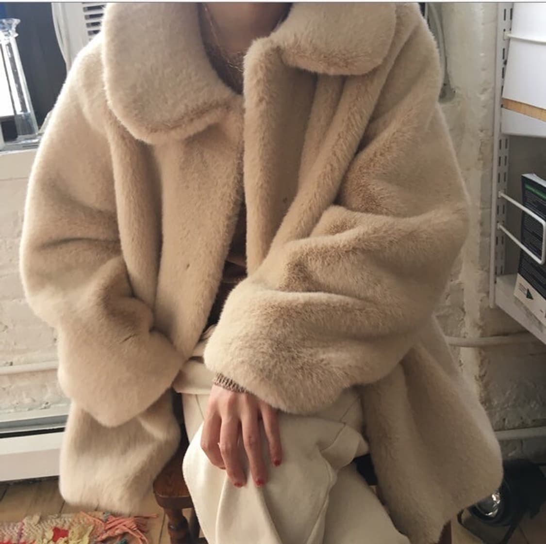 모네 리본빛 에디트퍼 자켓 상품이미지1