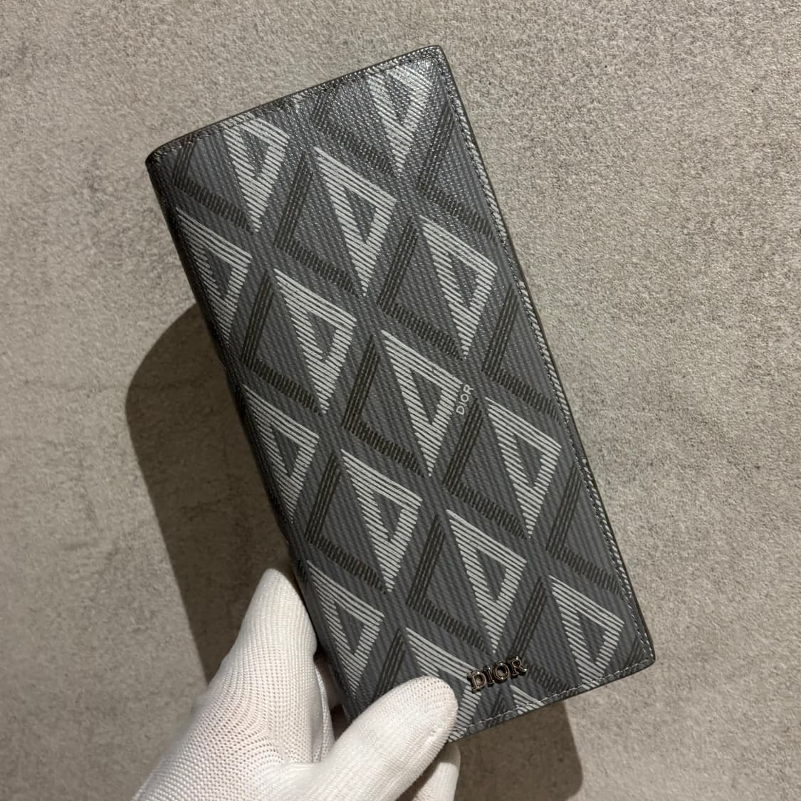 A+ OS사이즈 디올 CD 다이아 장지갑 그레이 감정서 구성 상품이미지1