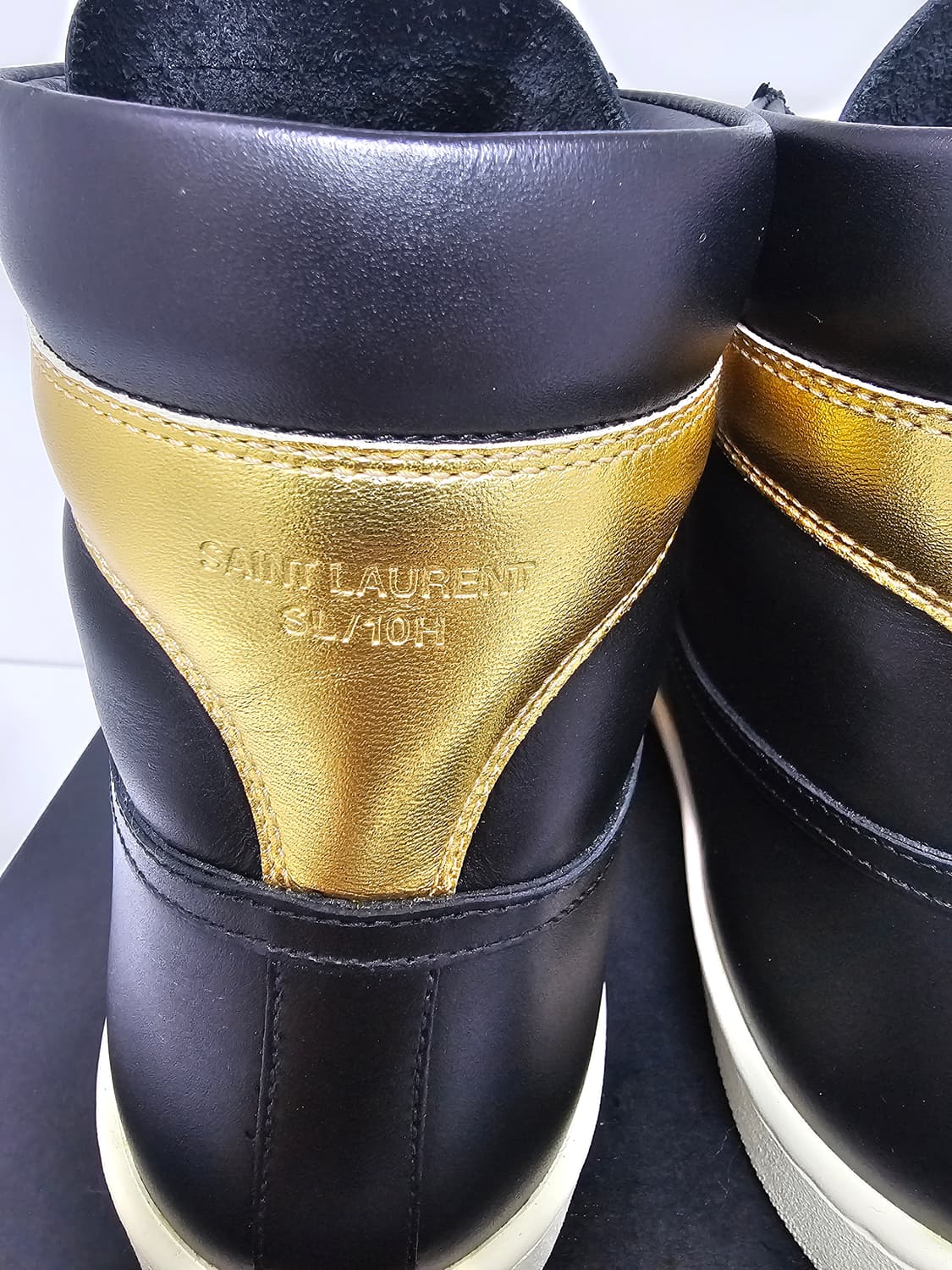 새상품급 생로랑 남성 레더 하이탑(44사이즈) 상품이미지6