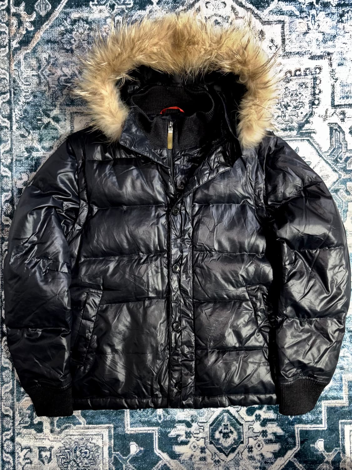 일본 빈티지 y2k 라쿤 퍼 패딩 다운 점퍼 상품이미지1