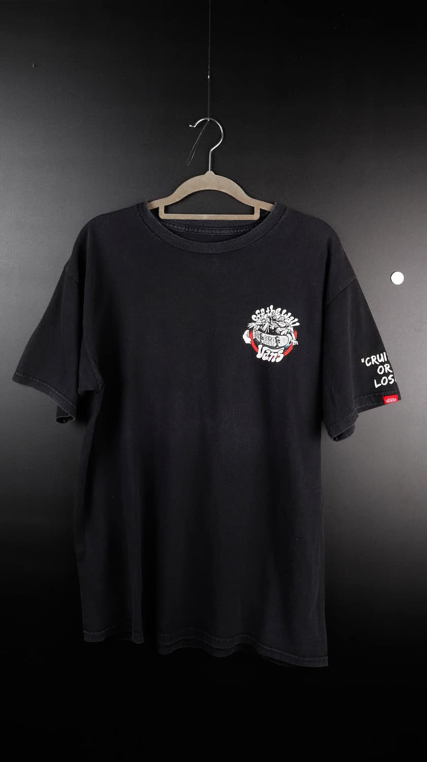 반스 검정 프린팅 티셔츠 상품이미지1