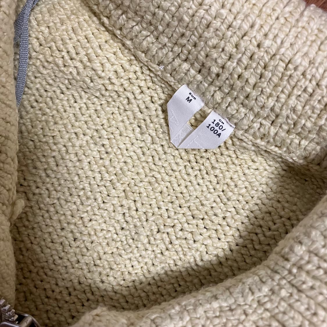 [M] 아르켓 청키 니트 집업 레몬 상품이미지3