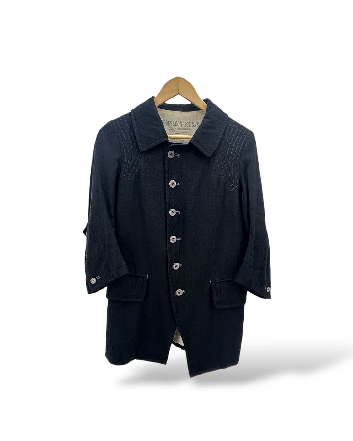 japanese vintage 라운드 버튼 스티치 자켓 상품이미지1