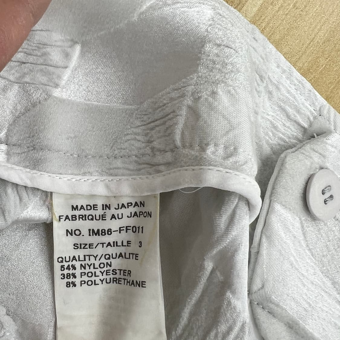 98AW 이세이미야케 화이트 쉬링크 셋업 3 상품이미지9