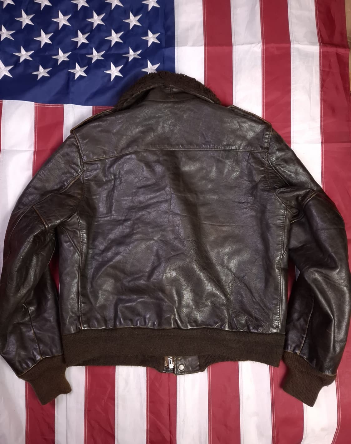 오리지날 미국제조 미해군 G-1 TAPE 리얼레더 항공자켓 상품이미지7