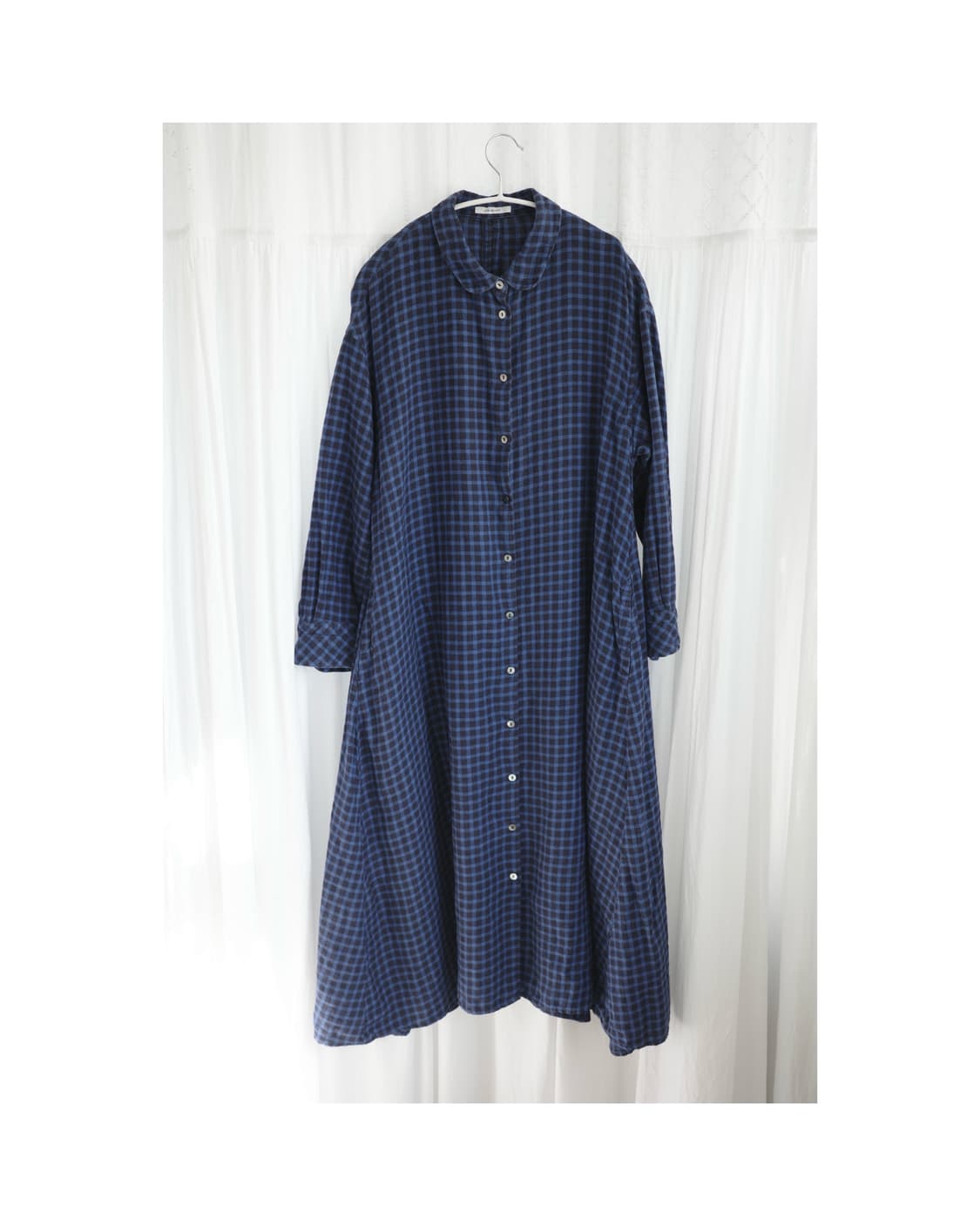 Blue chcek long one-piece 상품이미지3