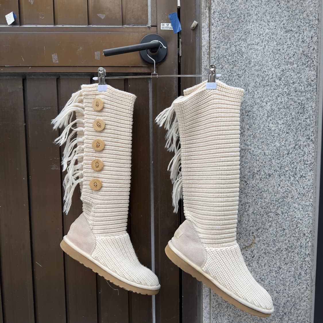 2000s Y2K 니트 카디 어그 부츠 상품이미지3
