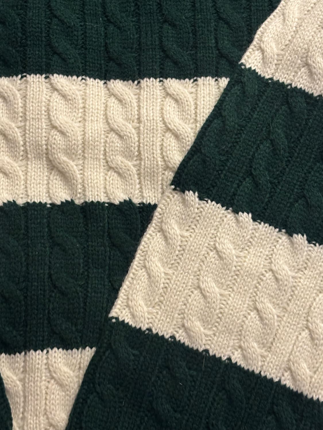 브랜디멜빌 edikted 배색브이넥 딥그린 니트 스트라이프 상품이미지8