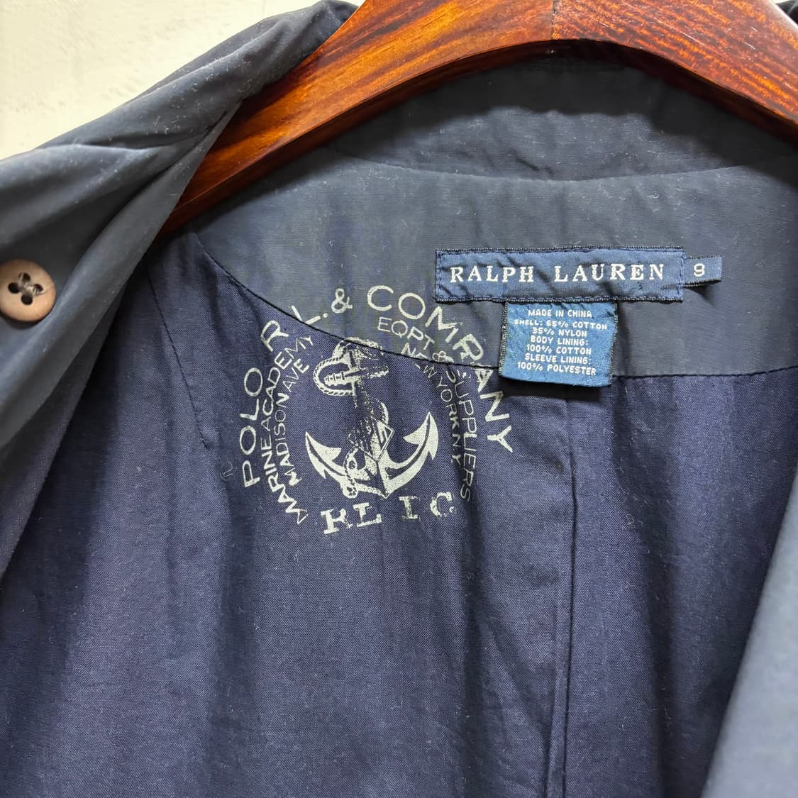 랄프로렌 RALPH LAUREN 네이비 트렌치 코트  상품이미지5