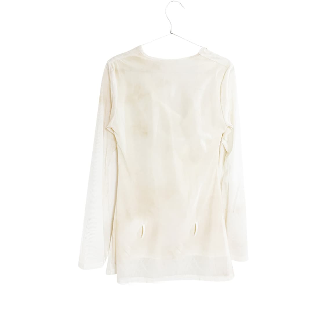 cowl neck mesh sleeved dress top_ivory 상품이미지3