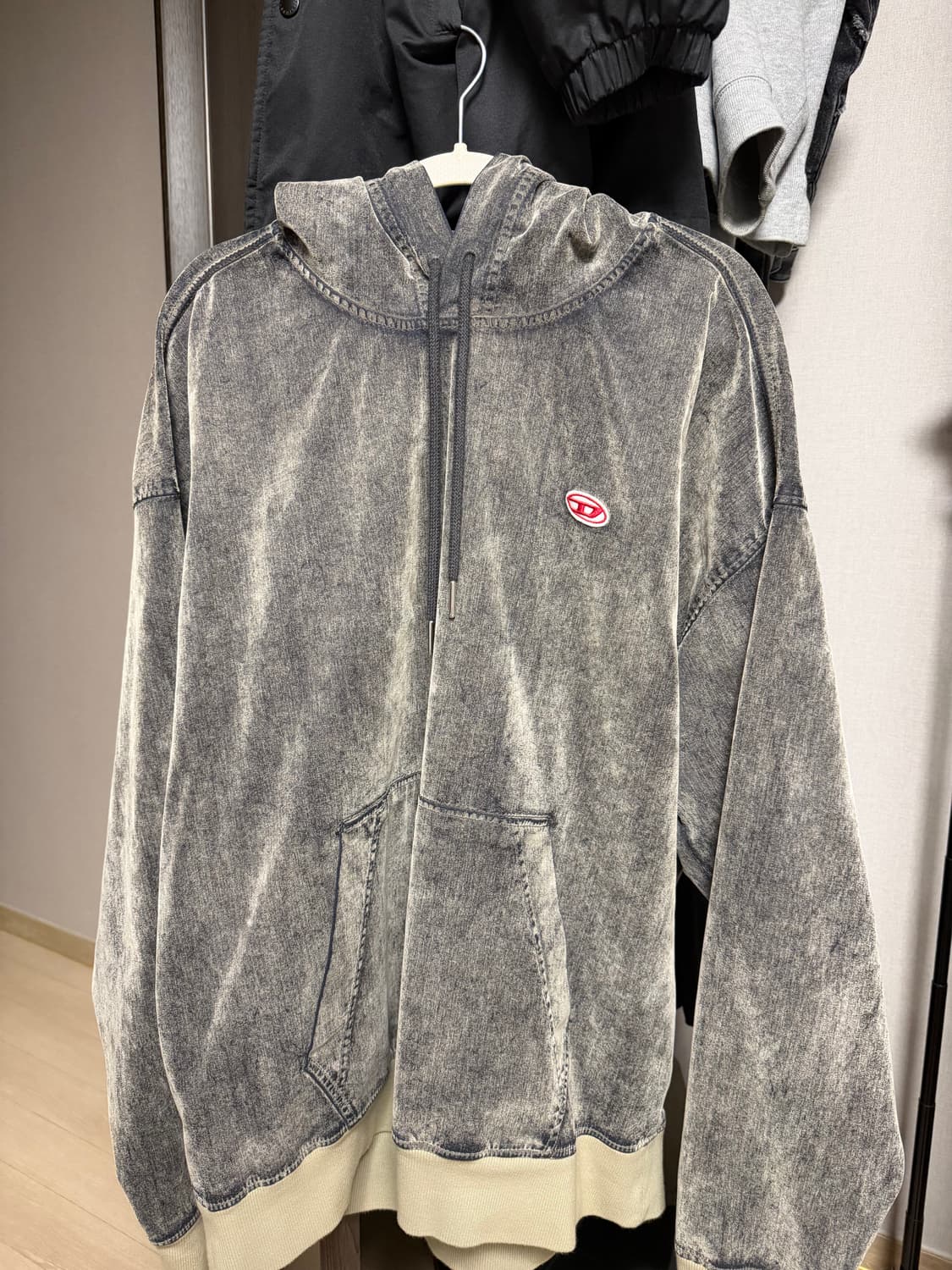 디젤 D-Um-Rib 트랙 데님 후드 그레이/xl 상품이미지2