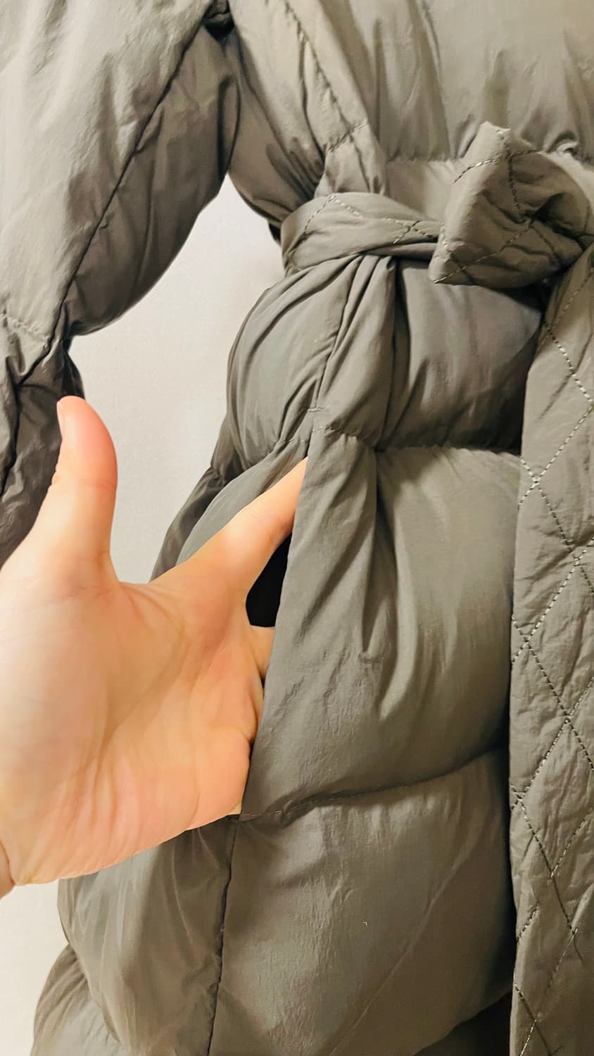 새상품)데코DECO 풍성한 천연폭스 구스다운 롱 패딩 코트 정가160만 상품이미지4