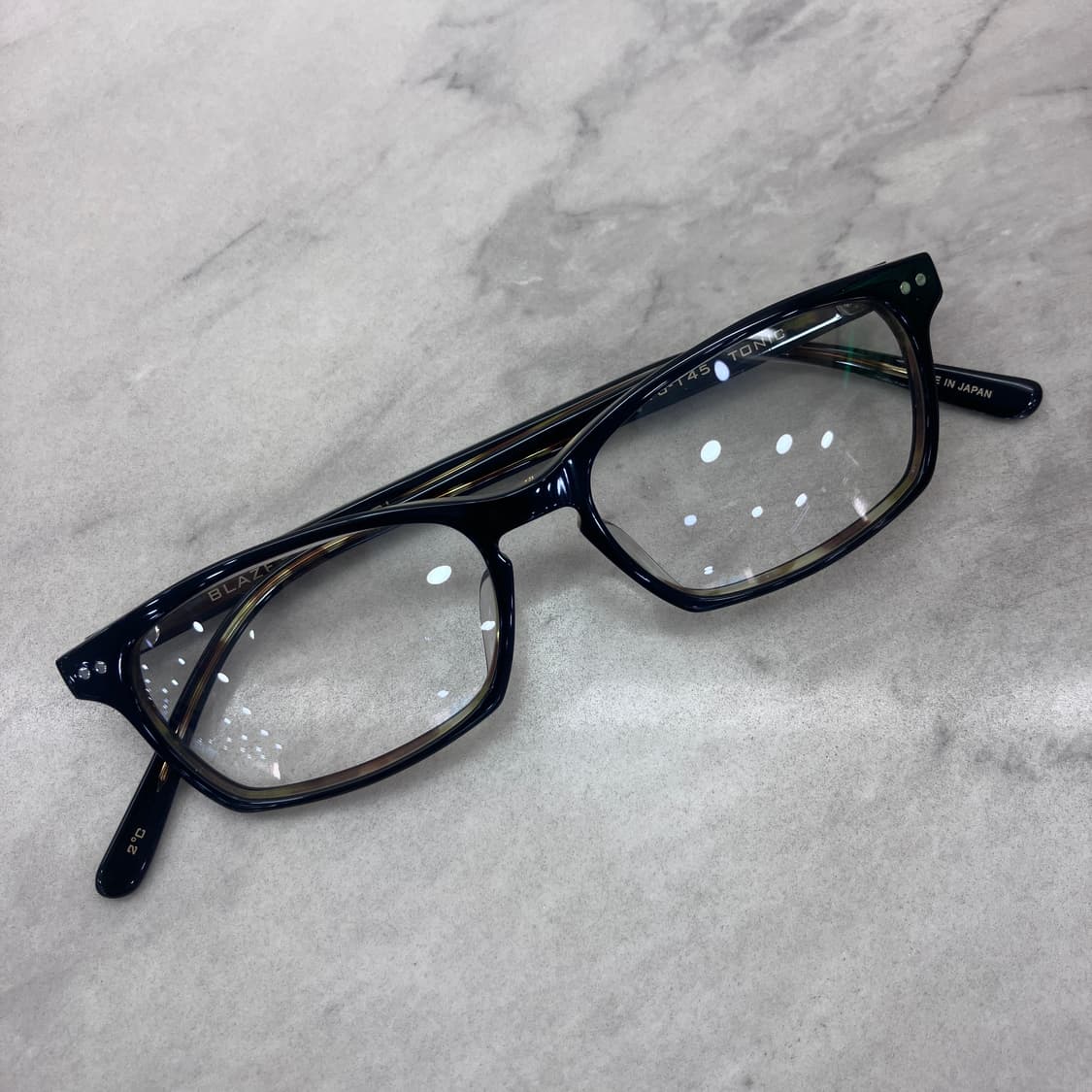 C99 블레이즈알콜 BLAZE+ALCOHOL 블랙 패턴 웰링턴 뿔테 안경 상품이미지1