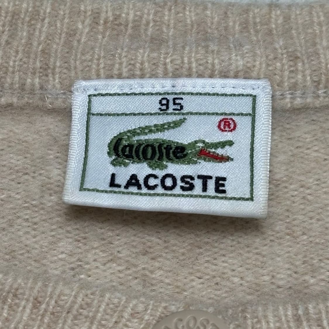 LACOSTE 라운드넥 가디건 베이지 95 상품이미지5