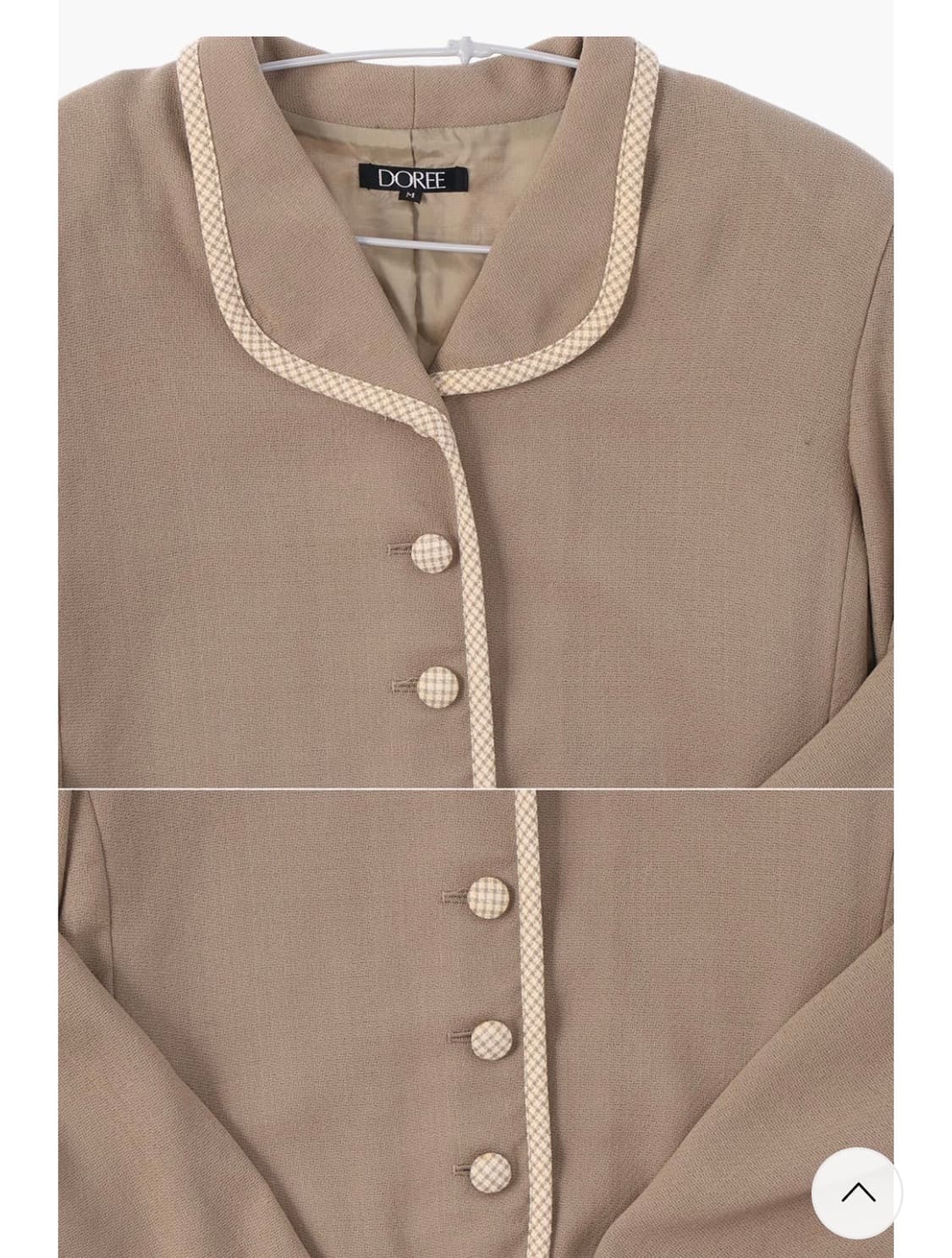 빈티지 모리걸 라떼갸루 체크 울 자켓 블레이저 상품이미지2