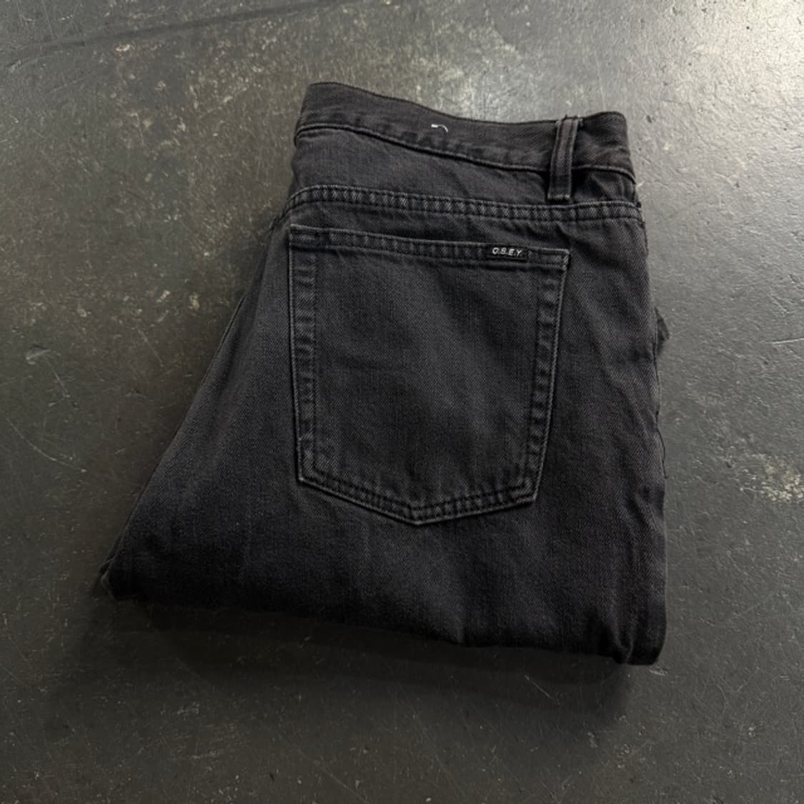 34 오베이 흑청 데님팬츠 상품이미지3