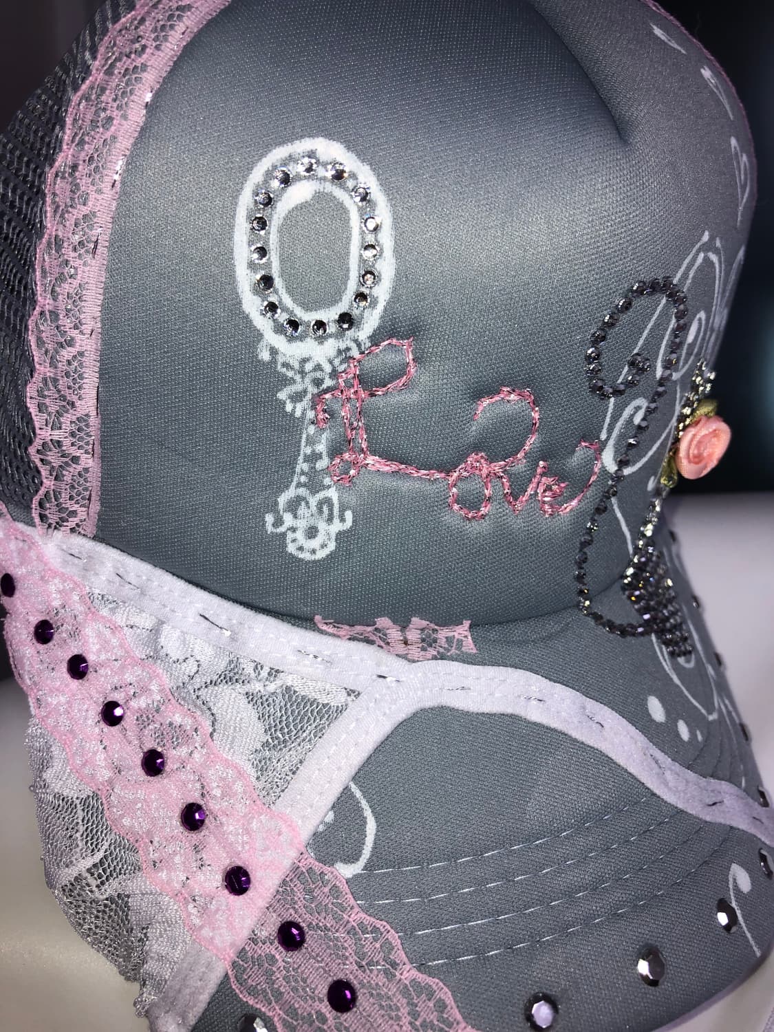 [one&only] LOVE Glitter lace cap 상품이미지2