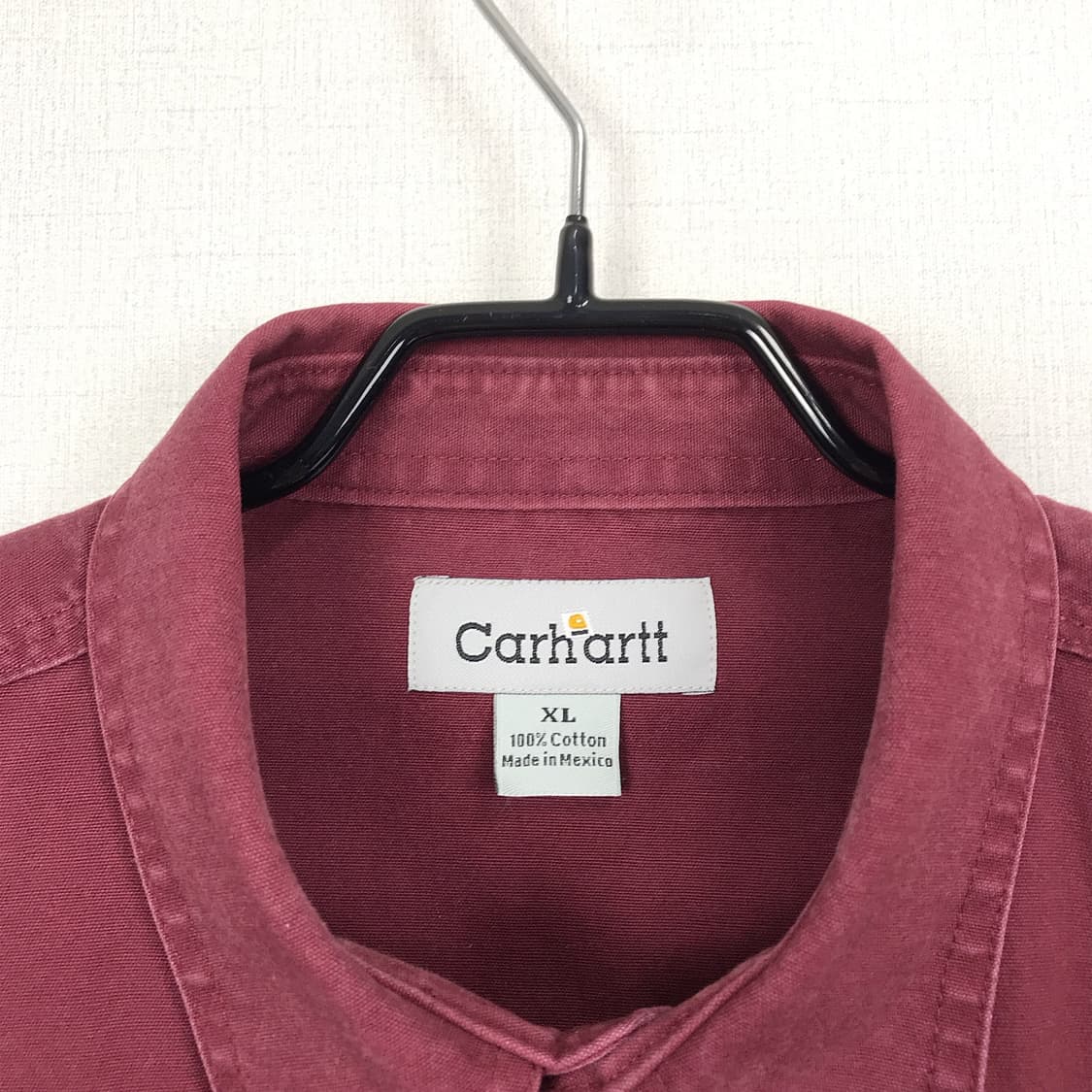 칼하트 Carhartt 투포켓 워크 셔츠 남방 와인색 남성XL 상품이미지7