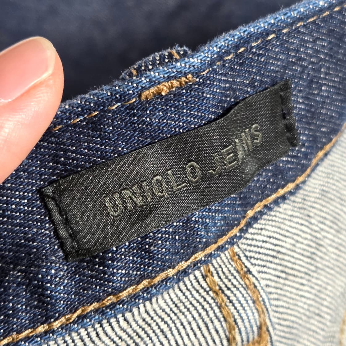 유니클로 스트레이트 진청 셀비지 데님 팬츠 상품이미지7