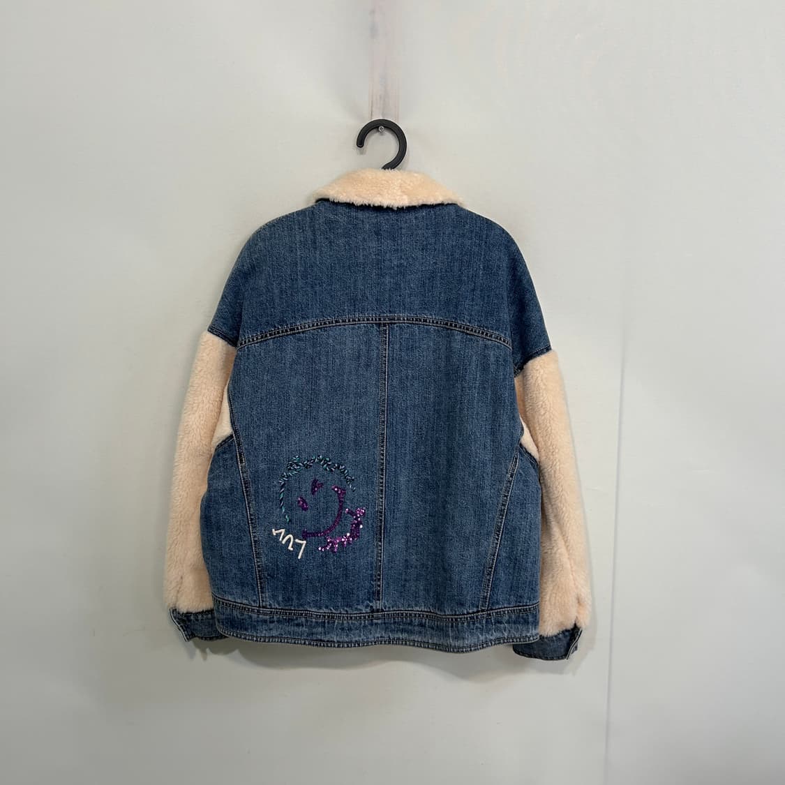 오즈세컨 데님 뽀글이 후리스 55-66정도 상태최상 상품이미지3