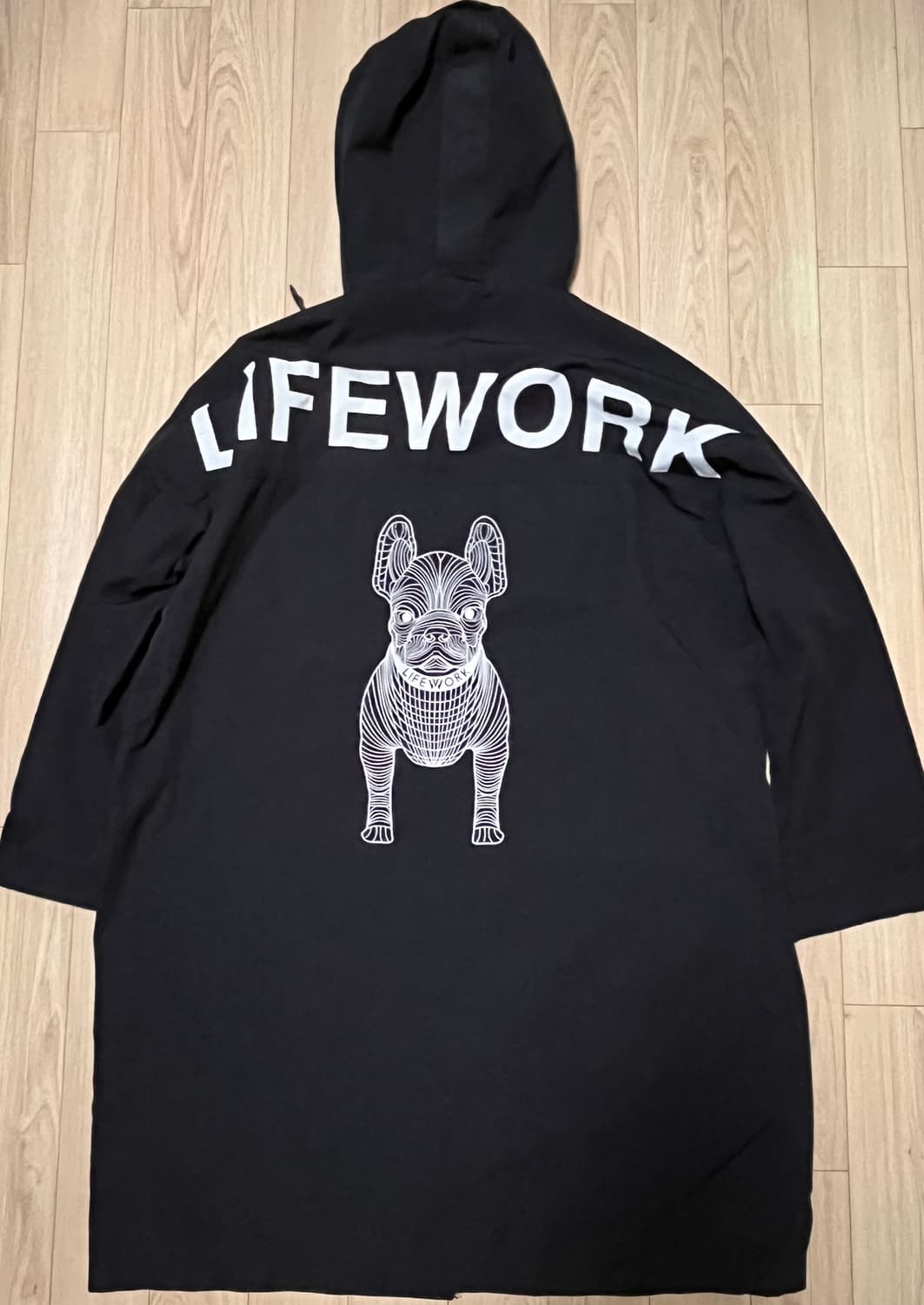 라이프워크 블랙 후드 코트 L 상품이미지2