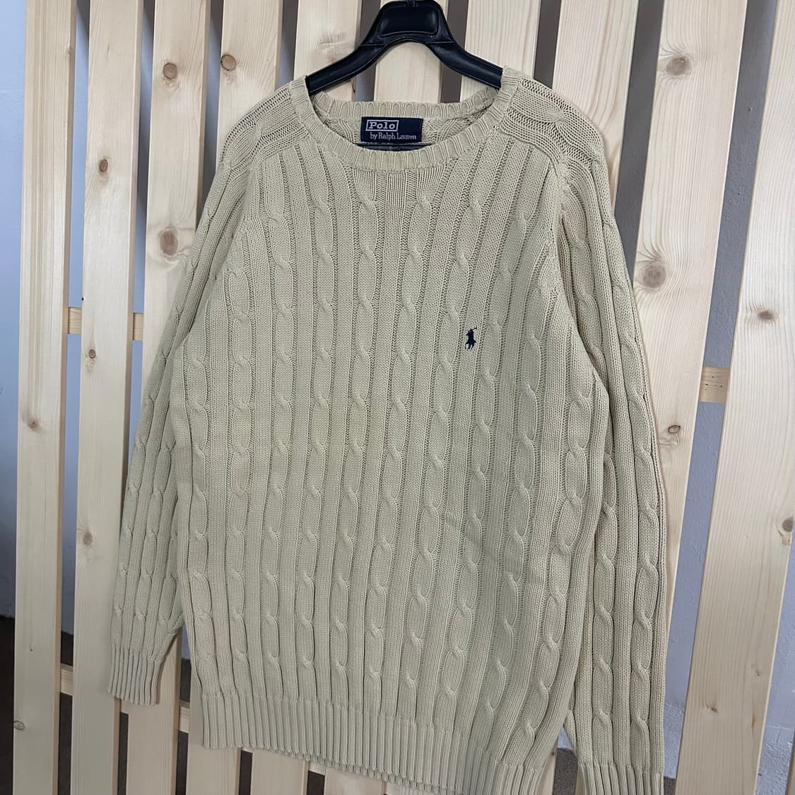 (M) 폴로 랄프로렌 크림 베이지 케이블 니트 상품이미지2