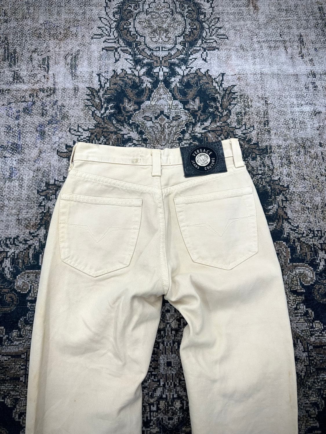 Versace ivory straight pants 상품이미지4