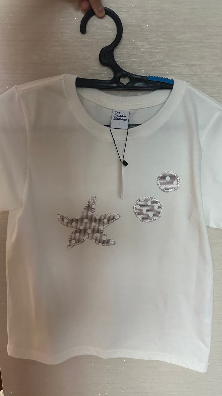 더콜디스트모먼트 반팔 TCM starfish dot patch T whi 상품이미지2