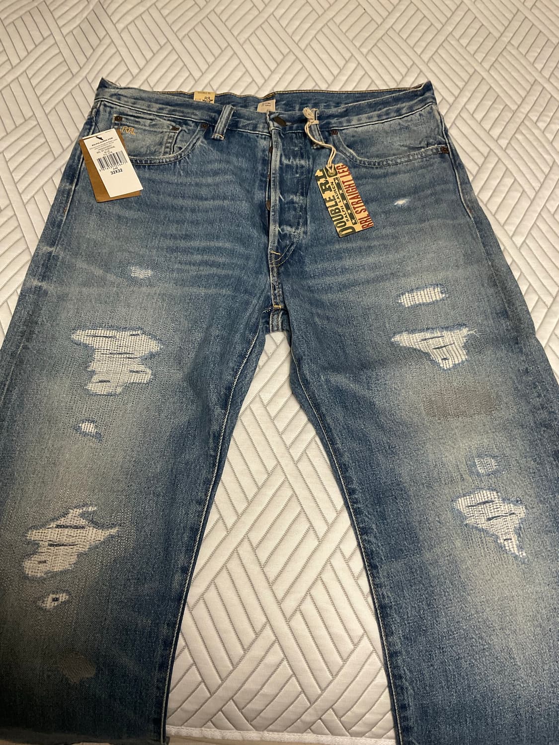 RRL 더블알엘 스트레이트핏 리페어 클리어빌 진 32/32 상품이미지2