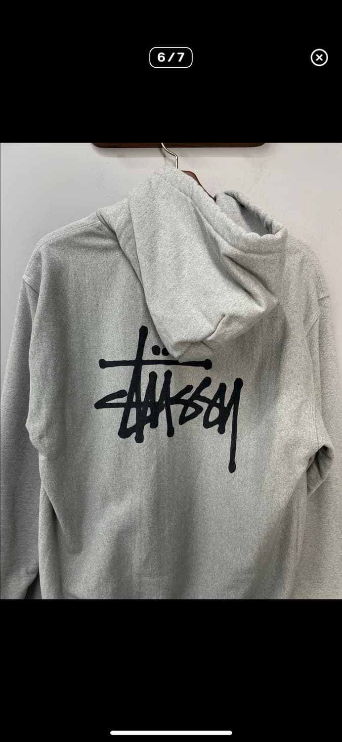 스투시 베이직로고 그레이 후드티 A3019 상품이미지6