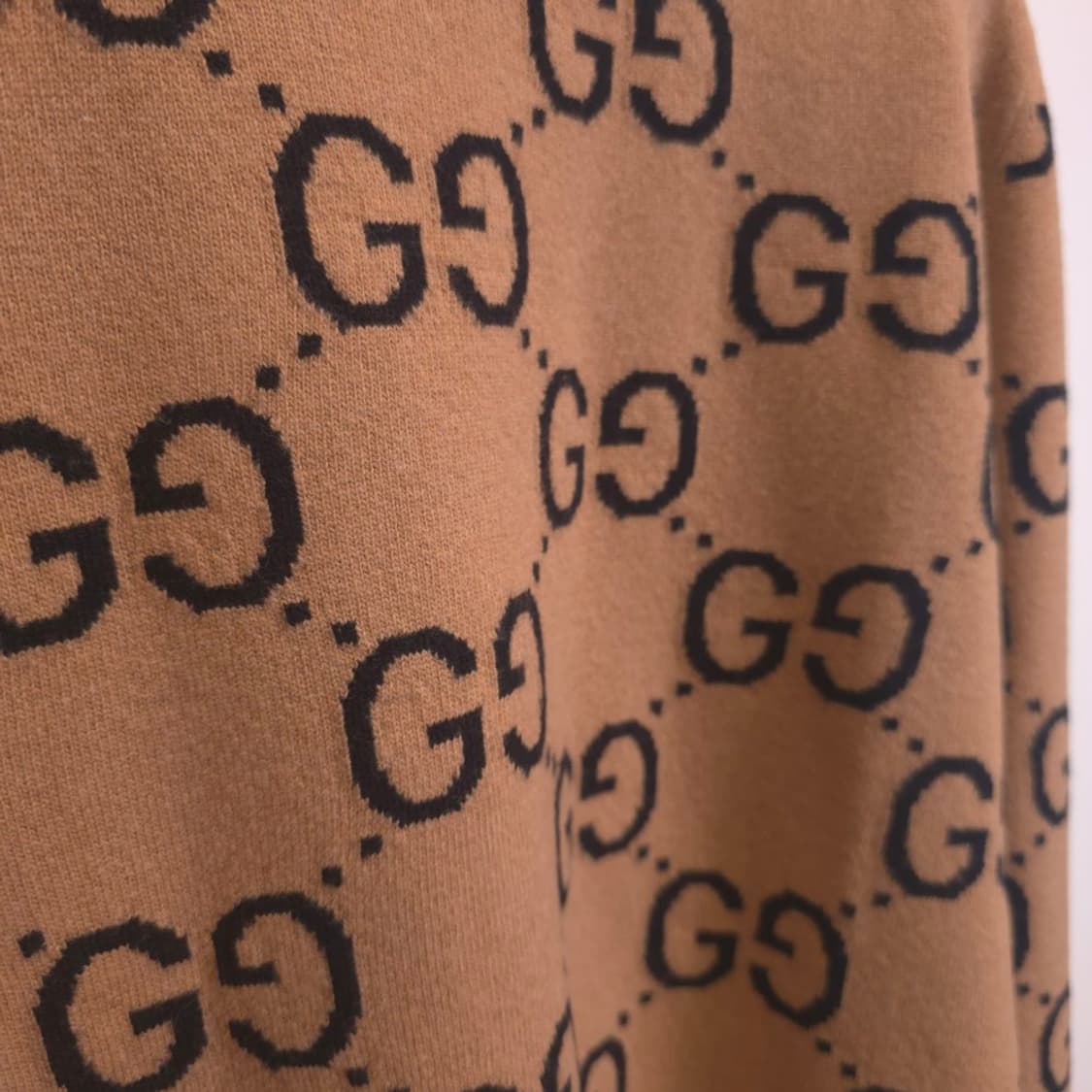 [중고/정품] 구찌 GG 울 자카드 니트 카멜 L 상품이미지4