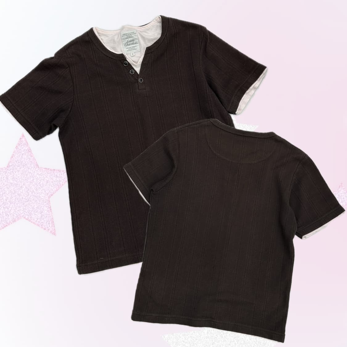 🤎딸기 초코 레이어드 반팔티셔츠🤎 빈티지 y2k 브라운 일본 빈티지 상품이미지1