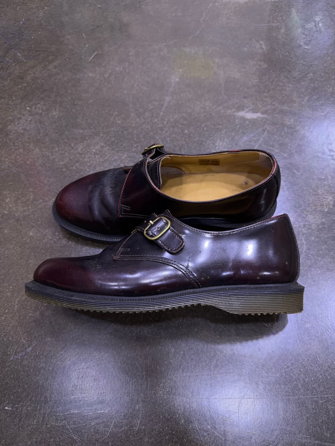 닥터마틴 론 몽크 스트랩 더비 버건디 슈즈 250 상품이미지5