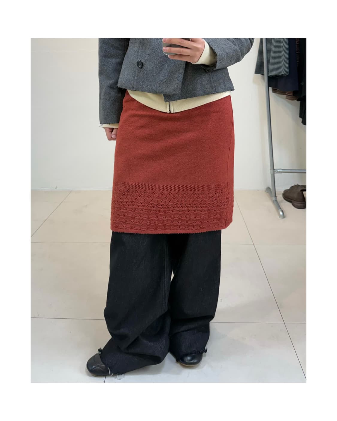 빈티지 미디 스커트 상품이미지1