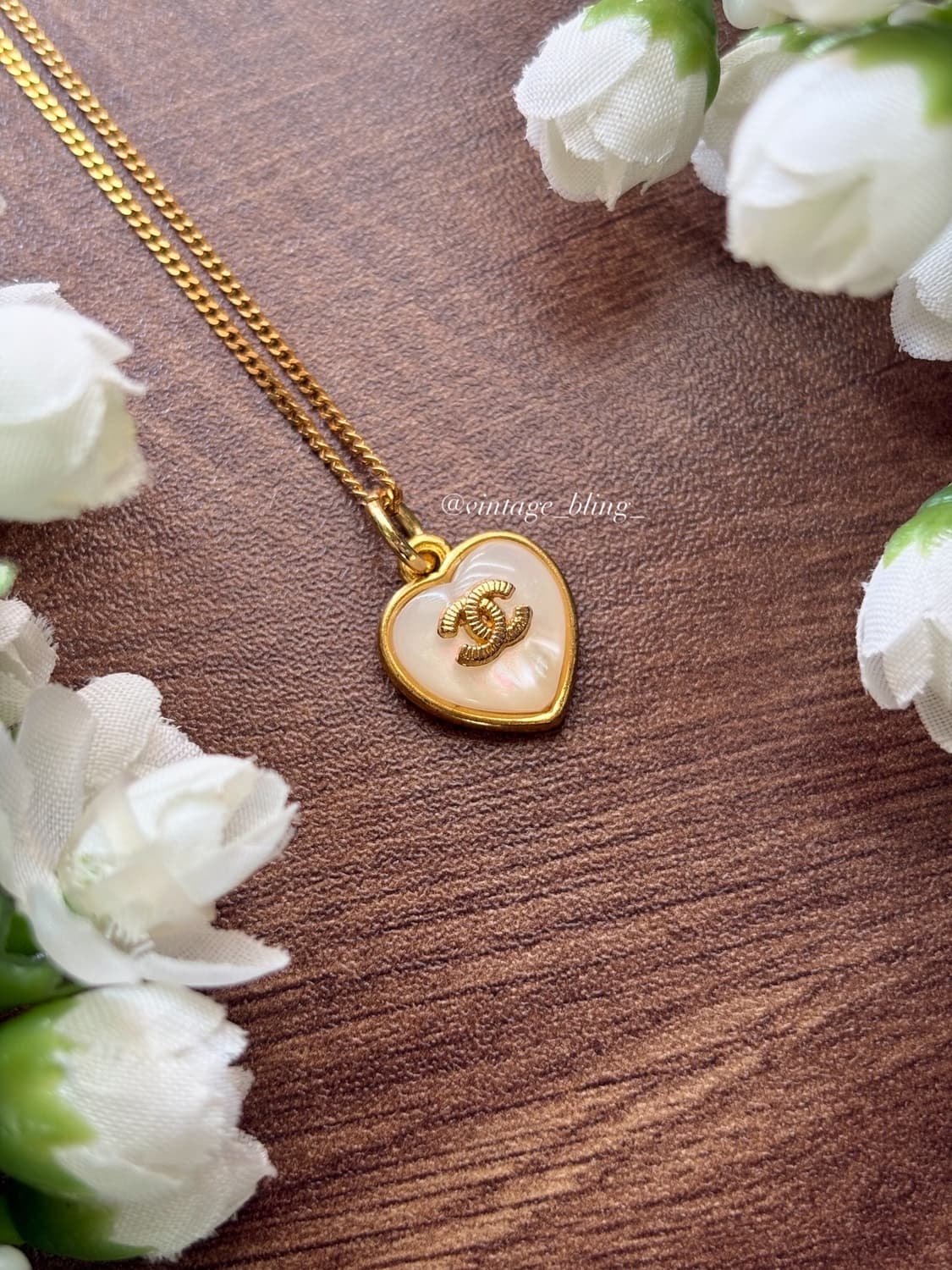 샤넬 펄 하트 로맨틱 골드 목걸이 상품이미지2